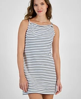 Nautica Jeans Women's Stripe-Print Sleeveless Mini Dress