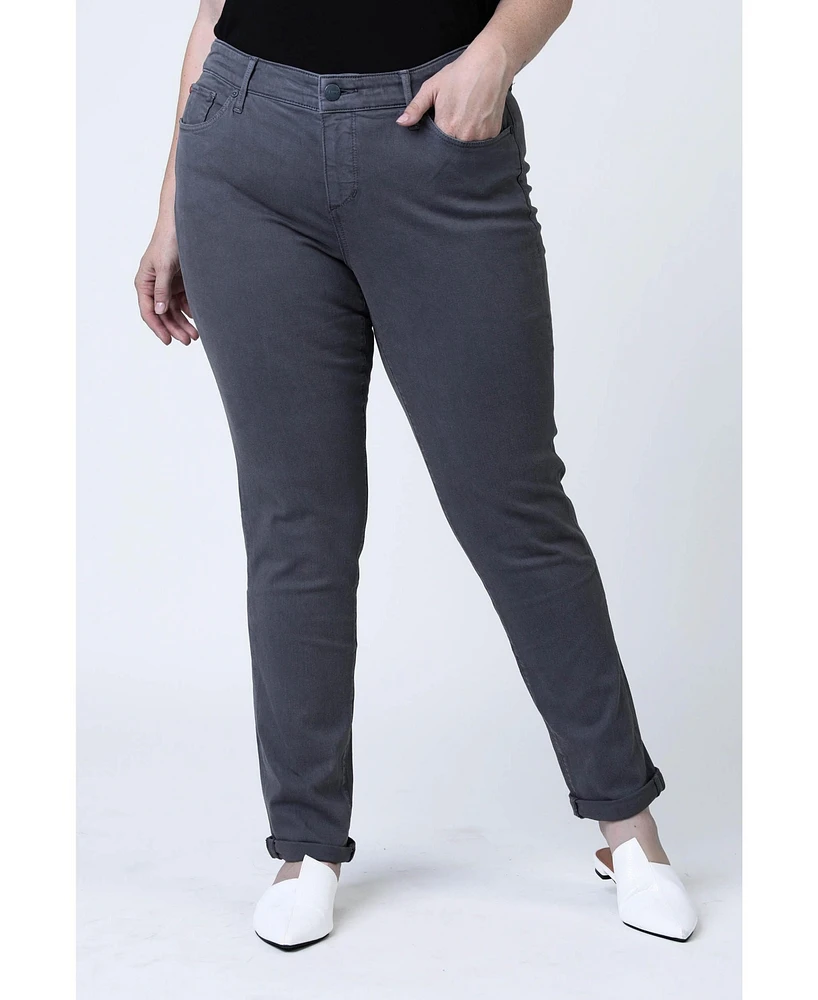 Slink Jeans Plus Color Boyfriend Pants