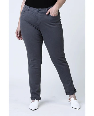 Slink Jeans Plus Size Color Boyfriend Pants