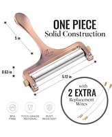 Stainless Steel Wire Cheese Slicer - Adjustable Hand Held Cutter with 2 Extra Wires