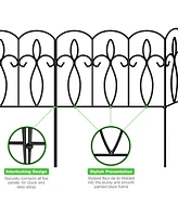 Sorbus Decorative Metal Garden Fence - 5 Panels