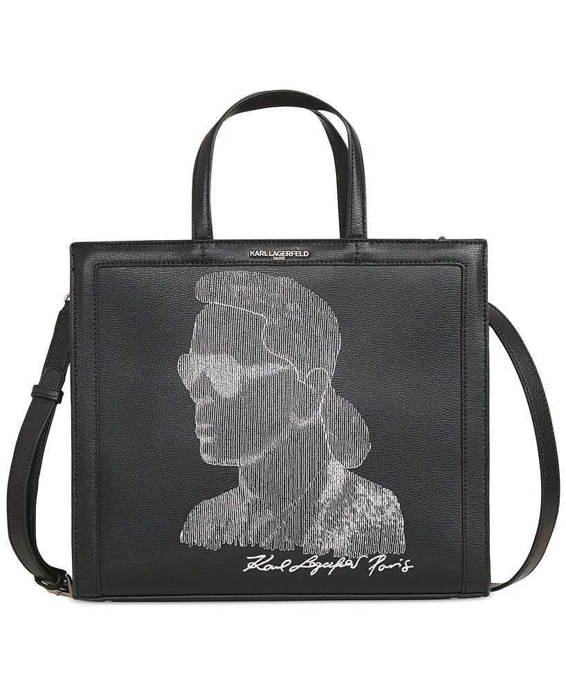 Karl Lagerfeld Paris Noveau Medium Leather Tote