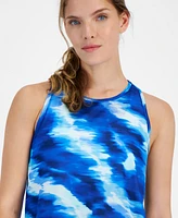 Id Ideology Women's Shibori Wave Mesh Racerback Tank Top, Created for Macy's