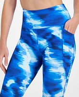 Id Ideology Women's Shibori Wave 7/8 Leggings, Created for Macy's