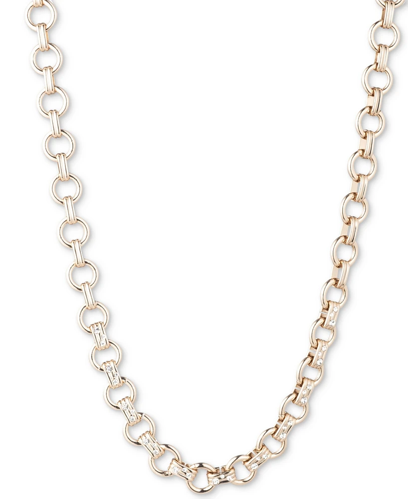 Givenchy Gold-Tone Crystal Link Collar Necklace, 16" + 3" extender