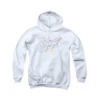 Wonder Woman Boys 84 Youth Fade Pull Over Hoodie / Hooded Sweatshirt