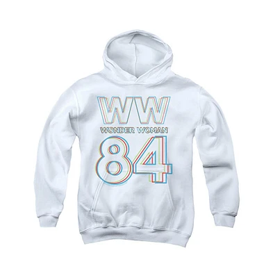 Wonder Woman Boys 84 Youth 3d Hype Logo Pull Over Hoodie / Hooded Sweatshirt