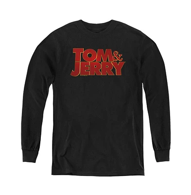 Tom And Jerry Boys Movie Youth Logo Long Sleeve Sweatshirt