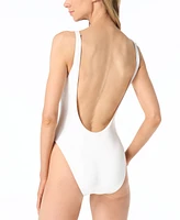 Michael Michael Kors Women's Studded Front One-Piece Swimsuit