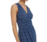 Tommy Hilfiger Women's Printed V-Neck Midi Dress