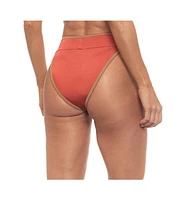 Guria Beachwear Women's Contrast Detail High Cut Banded Bikini Bottom