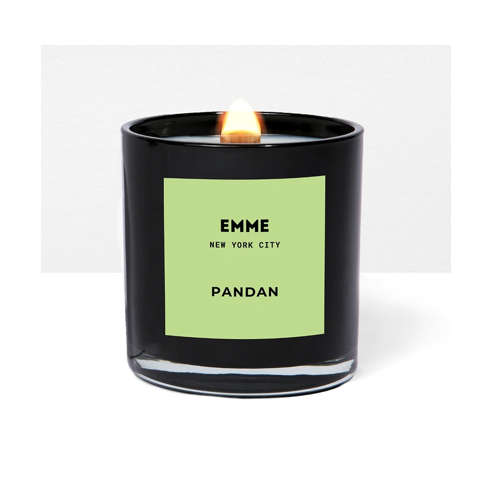 Emme nyc Natural Soy Pandan Scented Candle Jar, 10 oz