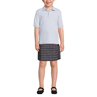 Lands' End Big Boys Husky Short Sleeve Interlock Polo Shirt