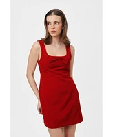 Nana'S Women's Fit & flare mini dress with bow and square neck