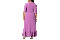 Kiyonna Plus Veronica Ruffled Evening Gown