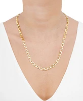 Italian Gold Polished Solid Mariner Link 22" Chain Necklace (6-1/6mm) in 10k Gold