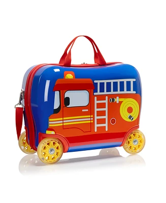 Hey's Kids Ride-on Luggage w/Light-up Wheels - Fire Truck