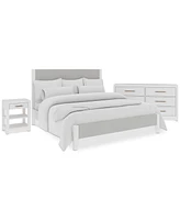 Catriona 3pc Bedroom Set (King Upholstered Bed, Dresser & Open Nightstand), Created for Macy's