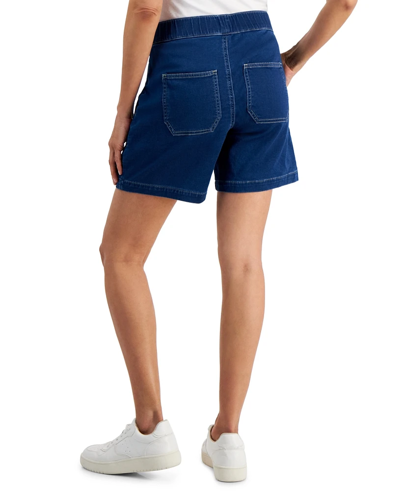 Style & Co Women's Denim Mid-Rise Pull-On Shorts, Created for Macy's