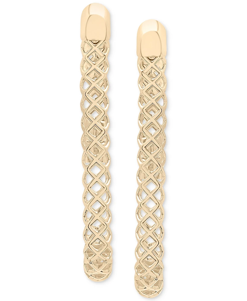 Audrey by Aurate Lattice Rectangular Hoop Earrings in Gold Vermeil, Created for Macy's