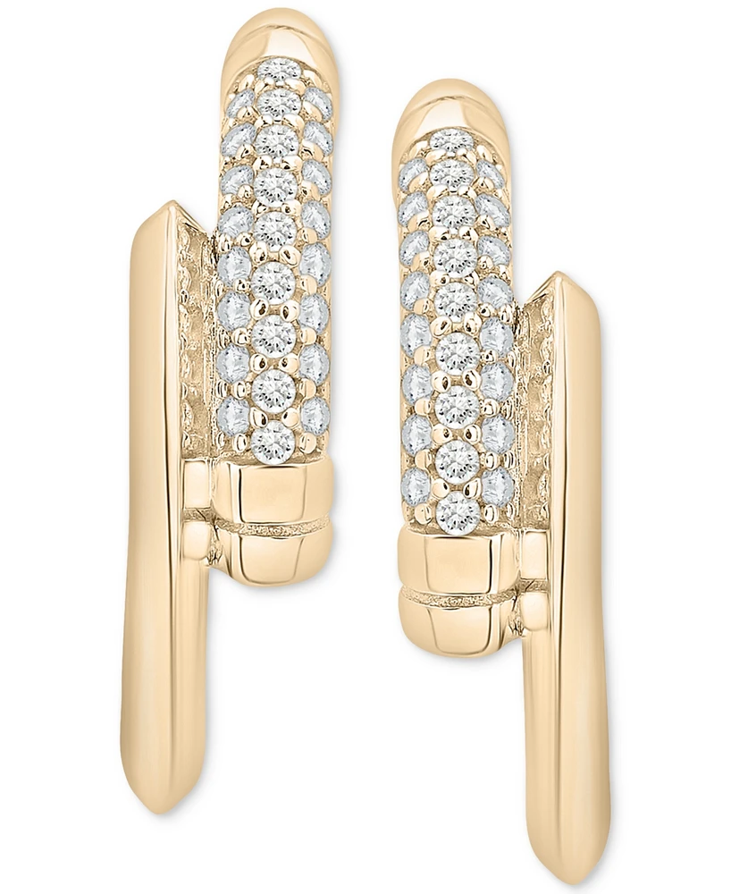Audrey by Aurate Diamond Small Hoop Earrings (1/6 ct. t.w.) in Gold Vermeil, Created for Macy's