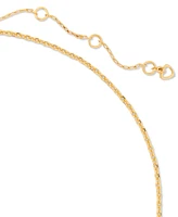 kate spade new york Gold-Tone One In a Million Mixed Chain Necklace, 16" + 3" extender