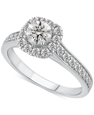 Diamond Halo Engagement Ring (1 ct. t.w.) 14k White Gold or