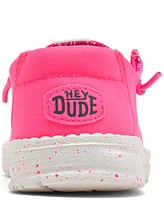 Hey Dude Toddler Girls' Wendy Canvas Casual Moccasin Sneakers from Finish Line