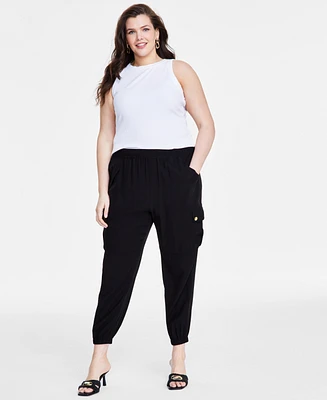I.n.c. International Concepts Plus Cargo Jogger Pants, Created for Macy's