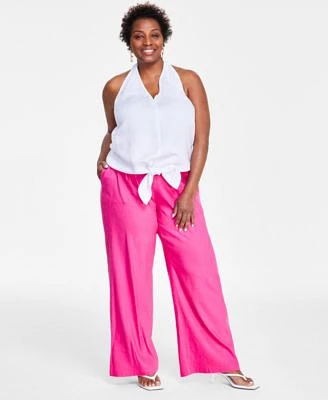 I.N.C. International Concepts Plus Size Halter Top Wide Leg Pants Created For Macys