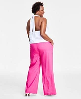 I.N.C. International Concepts Plus Size Halter Top Wide Leg Pants Created For Macys