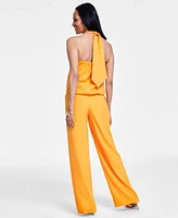 I.N.C. International Concepts Womens Tie Front Halter Blouse Paperbag Waist Pants Created For Macys