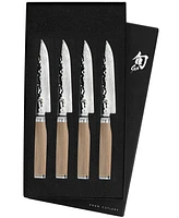 Shun Stainless Steel Premier Blonde 4 Pc Steak Knife Boxed Set