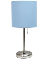 Creekwood Home Oslo 19.5" Contemporary Bedside Usb Port Feature Standard Metal Table Desk Lamp