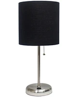 Creekwood Home Oslo 19.5" Contemporary Bedside Usb Port Feature Standard Metal Table Desk Lamp