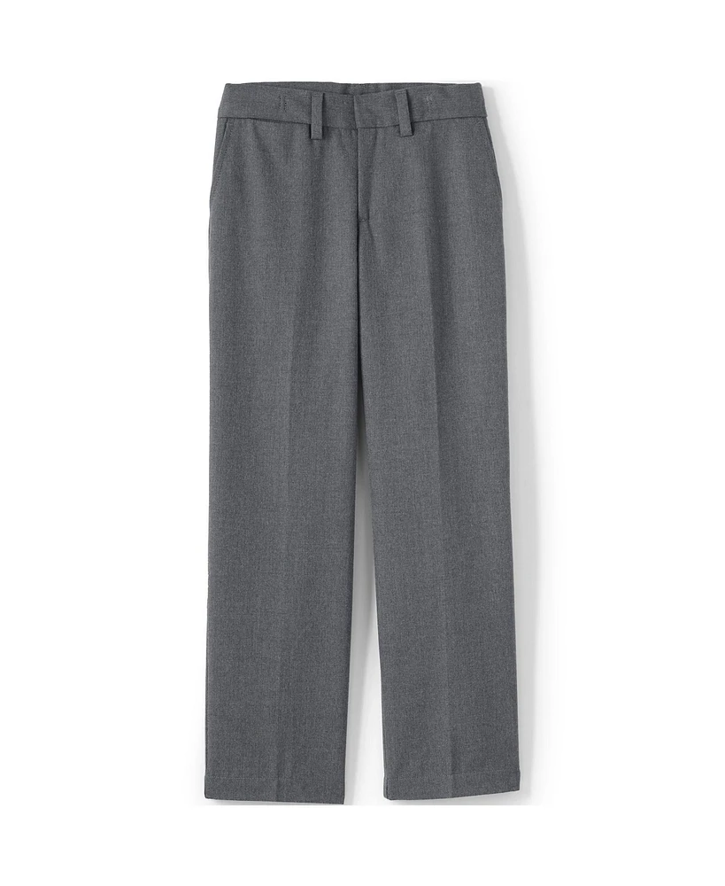 Lands' End Big Boys School Uniform Plain Front Dress Pants