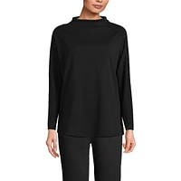 Lands' End Women's Sport Knit Funnel Neck Top