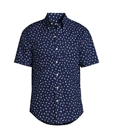 Lands' End Big & Tall Traditional Fit Short Sleeve Essential Lightweight Poplin