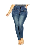 City Chic Plus Harley Rip Corset Jean