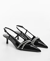 Mango Women's Studded Slingback Shoes