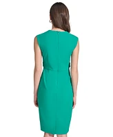 Calvin Klein Petite Twist-Front Sheath Dress