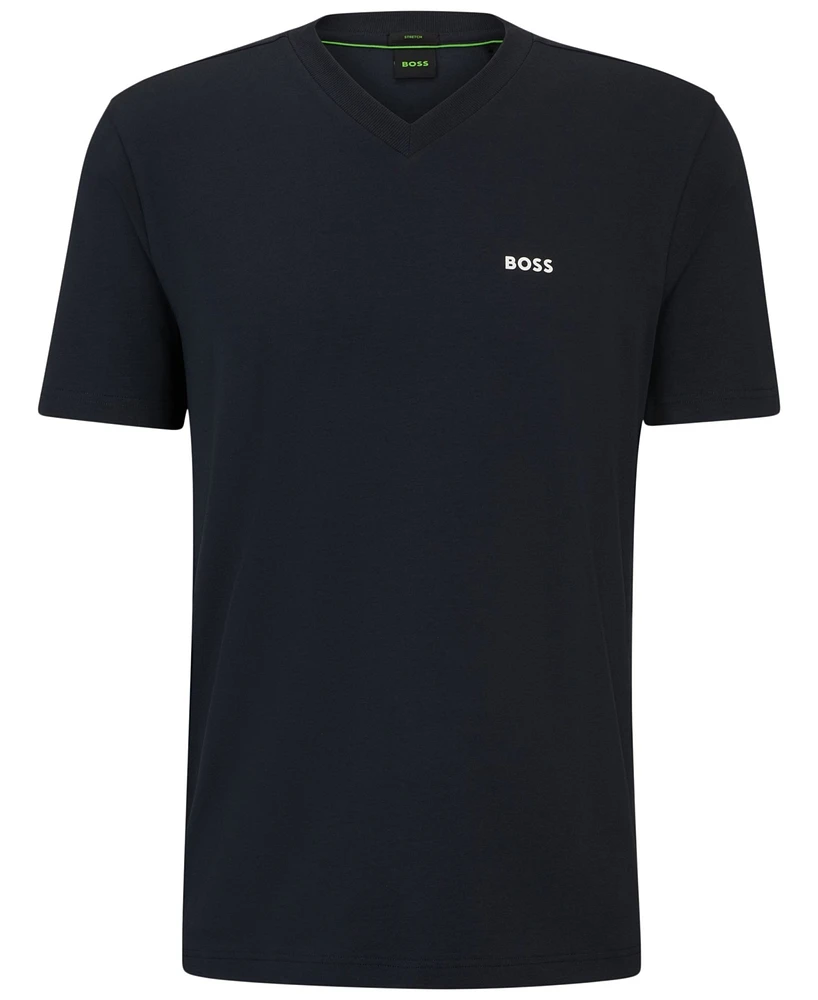 Boss by Hugo Boss Men's Contrast Logo Regular-Fit T-Shirt