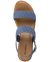 Style & Co Women's Madenaa Woven Platform Wedge Sandals, Created for Macy's