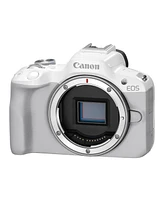 Canon Eos R50 Mirrorless Vlogging Camera with 24.2 Megapixel Cmos Sensor (White)