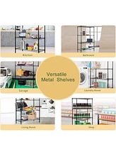 4 Tier Adjustable, Nsf Storage Shelving Unit, Steel Wire Shelves Garage Shelving Storage Racks