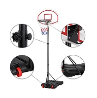 Sugift Portable Height Adjustable Basketball Hoop for Kids
