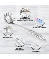 Zulay Kitchen Premium Stainless Steel Spaghetti Spoon - 12 Pasta Server