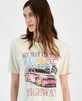 Rebellious One Juniors' Race Car Graphic-Print Tee