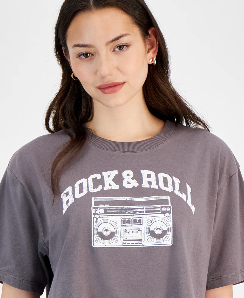 Self Esteem Juniors' Rock & Roll Graphic-Print Tee