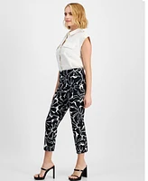 I.n.c. International Concepts Petite Floral-Print Capri Pants, Created for Macy's